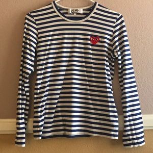 Blue & White Have a Little Heart Long Sleeve